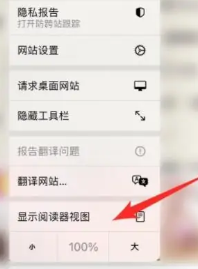 safari浏览器阅读模式设置方法