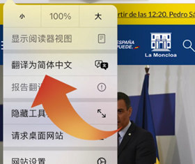 safari浏览器翻译网页方法