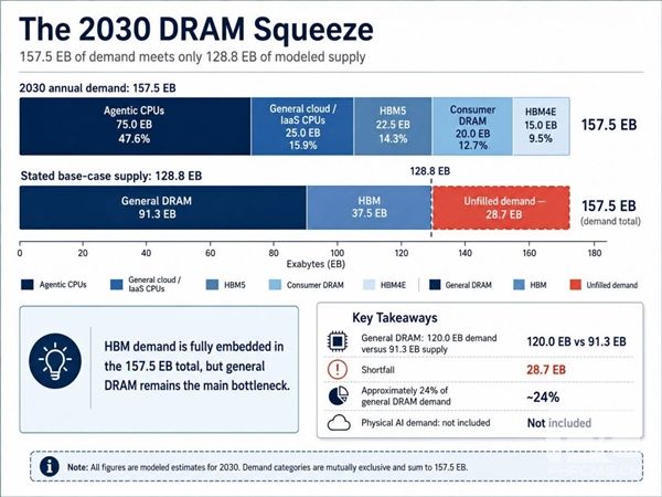 内存价格飙升:2030年缺口将达28.7EB,长鑫扩产难以追赶美光产能!