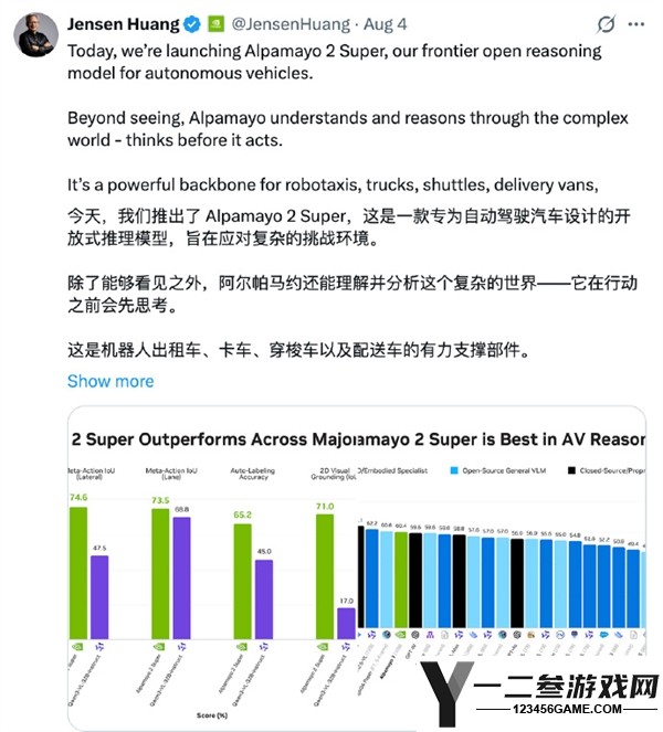黄仁勋亲自站台,为自家自动驾驶技术发声,账号仅更新三条!