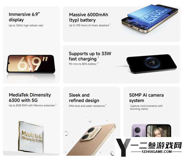 REDMI 17C 5G海外发布:6.9英寸120Hz高刷LCD屏幕与天玑6300芯片解析