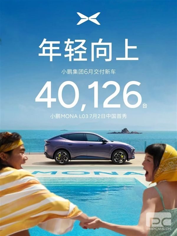 GX上市热销突破，交付破万台！小鹏6月交付量达40,126台，增长15.9%