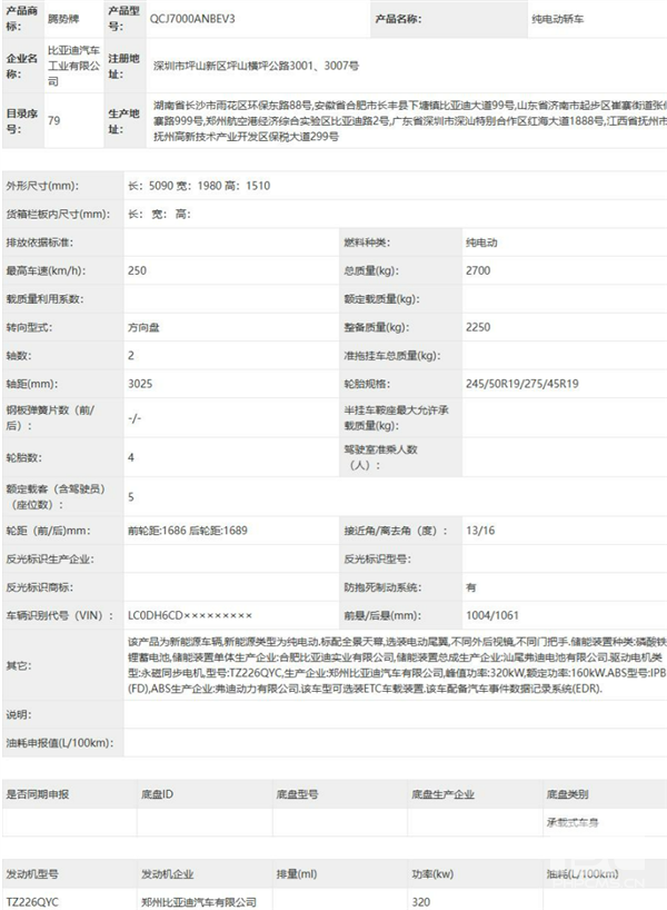 腾势Z9S纯电大轿跑申报！3米轴距与高低功率两种版本详解