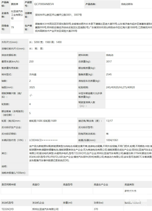 腾势Z9S纯电大轿跑申报！3米轴距与高低功率两种版本详解