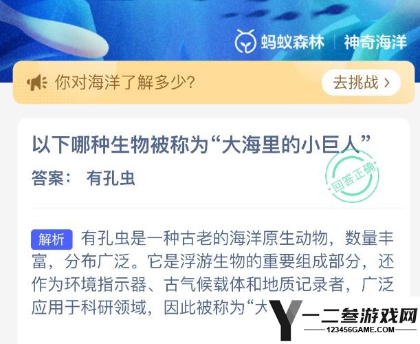 以下哪种生物被称为大海里的小巨人